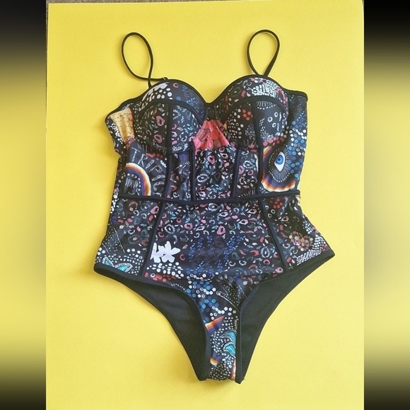 Colorful Patterned One-Piece Swimsuit - Picture 1 of 4